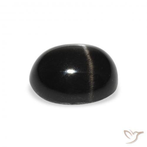 Stella Diopside Nero naturale da 4.60 ct, Ovale, Opaco