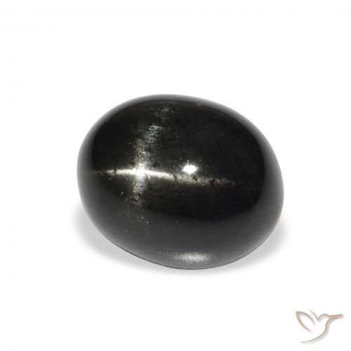 Stella Diopside Nero naturale da 5.78 ct, Ovale, Opaco