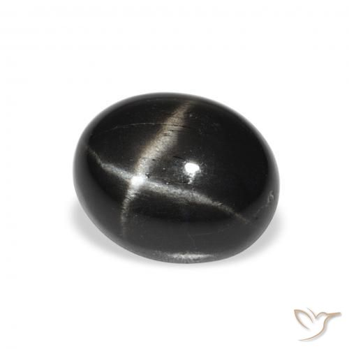 Stella Diopside Nero naturale da 4.32 ct, Ovale, Opaco