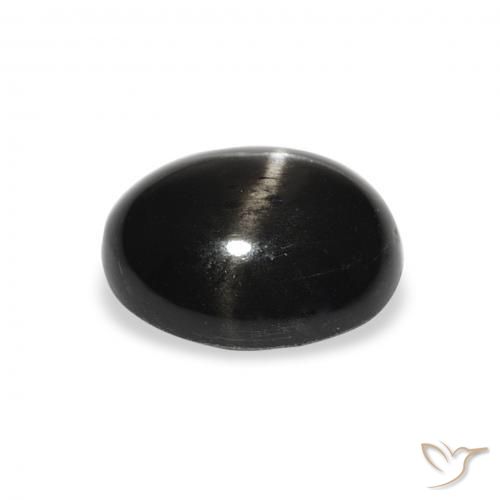 Stella Diopside Nero naturale da 4.32 ct, Ovale, Opaco