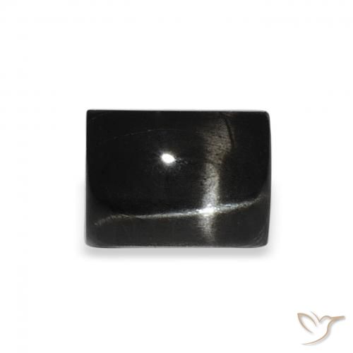 3.12ct Naturale Nero Stella Diopside, Taglio a baguette, Opaco