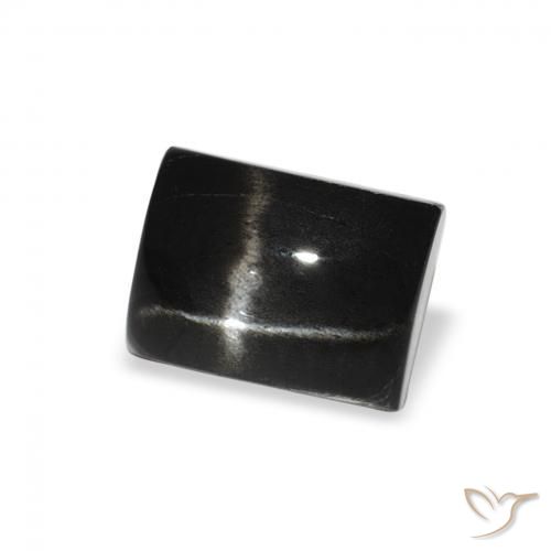 Stella Diopside Nero naturale da 3.12 ct, Taglio a baguette, Opaco