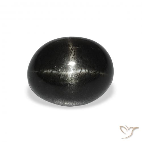 5.84ct Naturale Nero Stella Diopside, Ovale, Opaco