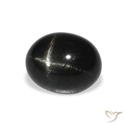 Stella Diopside Nero naturale da 5.84 ct, Ovale, Opaco