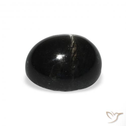 Stella Diopside Nero naturale da 5.84 ct, Ovale, Opaco