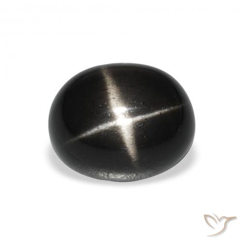 5.56ct Naturale Nero Stella Diopside, Ovale, Opaco