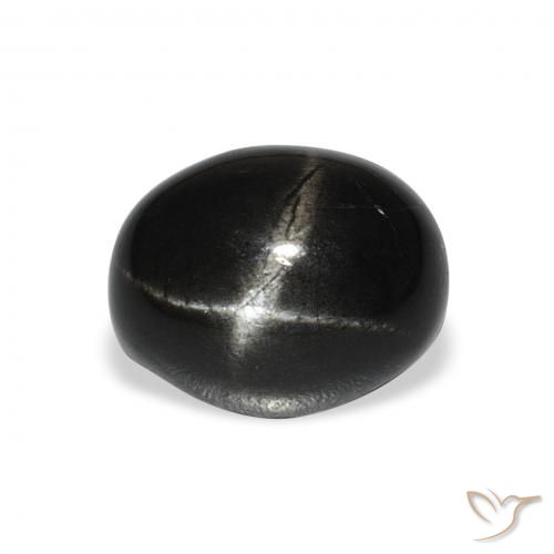 5.55ct Naturale Nero Stella Diopside, Ovale, Opaco