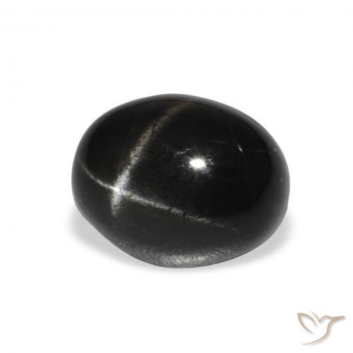 Stella Diopside Nero naturale da 5.55 ct, Ovale, Opaco
