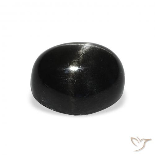Stella Diopside Nero naturale da 5.55 ct, Ovale, Opaco