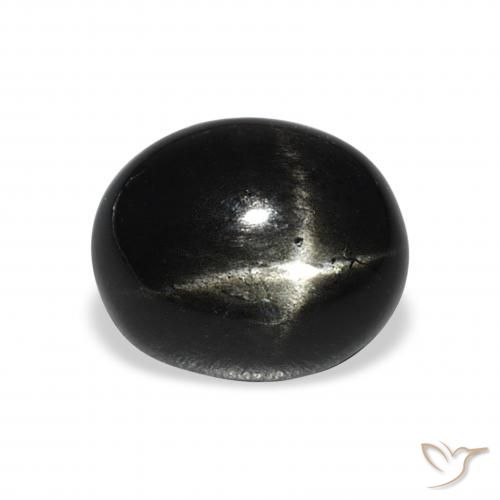 4.43ct Naturale Nero Stella Diopside, Ovale, Opaco