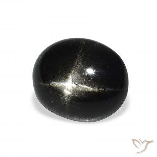 Stella Diopside Nero naturale da 4.43 ct, Ovale, Opaco