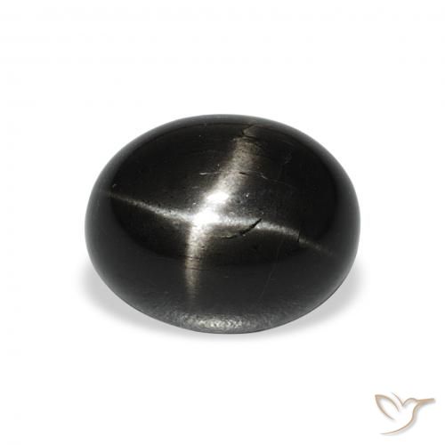 5.71ct Naturale Nero Stella Diopside, Ovale, Opaco