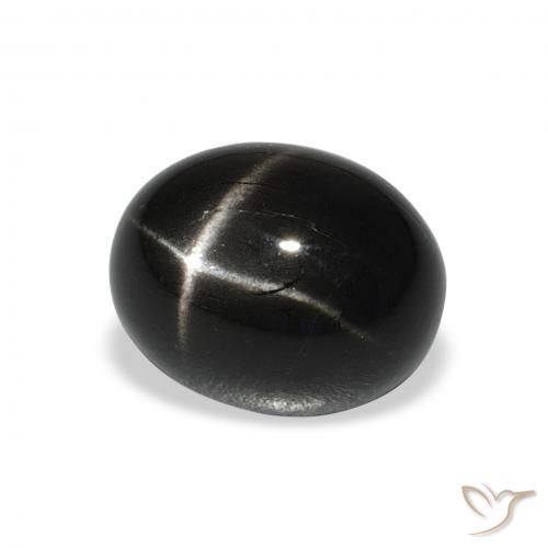 Stella Diopside Nero naturale da 5.71 ct, Ovale, Opaco