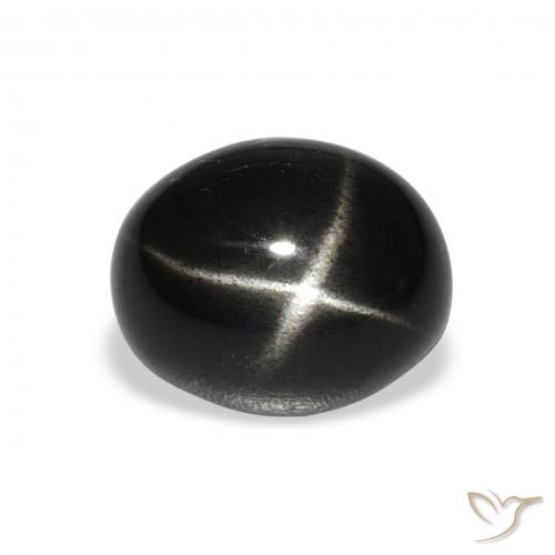 5.51ct Naturale Nero Stella Diopside, Ovale, Opaco