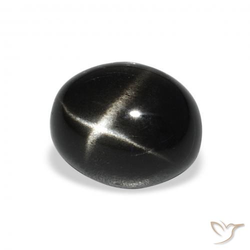 Stella Diopside Nero naturale da 5.51 ct, Ovale, Opaco