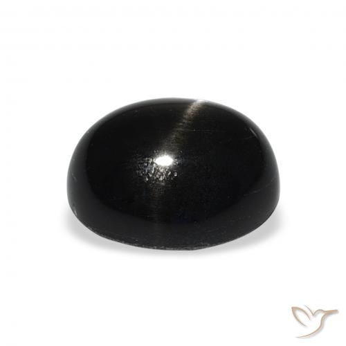 Stella Diopside Nero naturale da 5.51 ct, Ovale, Opaco