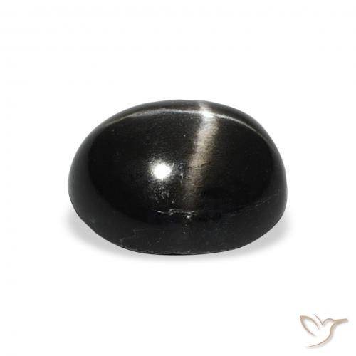 Stella Diopside Nero naturale da 4.92 ct, Ovale, Opaco