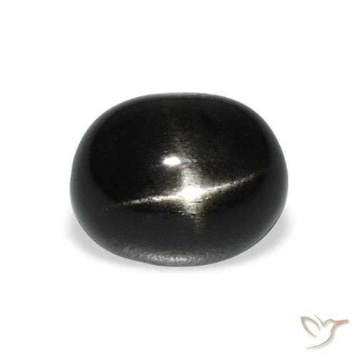 6.15ct Naturale Nero Stella Diopside, Ovale, Opaco