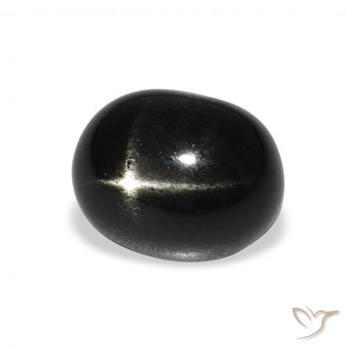 Stella Diopside Nero naturale da 6.15 ct, Ovale, Opaco
