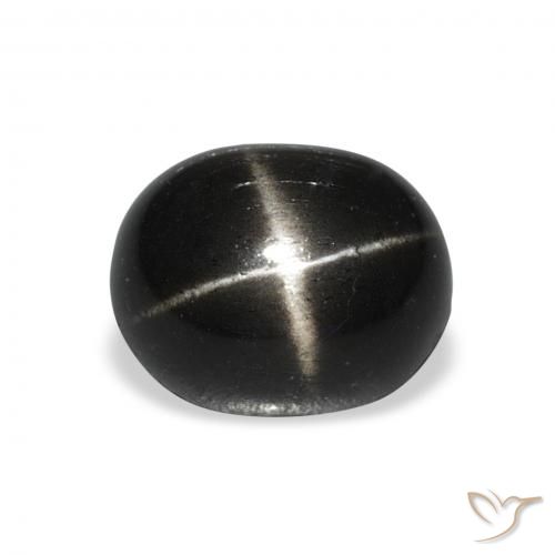 4.60ct Naturale Nero Stella Diopside, Ovale, Opaco