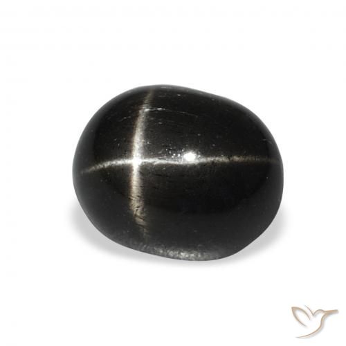 Stella Diopside Nero naturale da 4.60 ct, Ovale, Opaco
