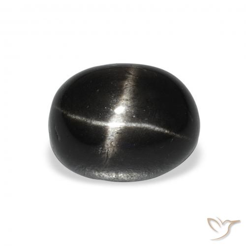 5.88ct Naturale Nero Stella Diopside, Ovale, Opaco