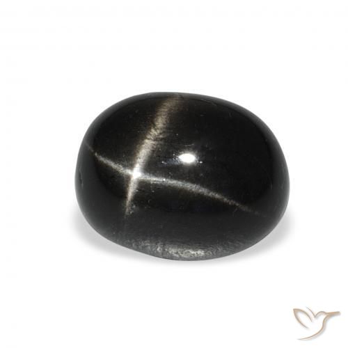Stella Diopside Nero naturale da 5.88 ct, Ovale, Opaco