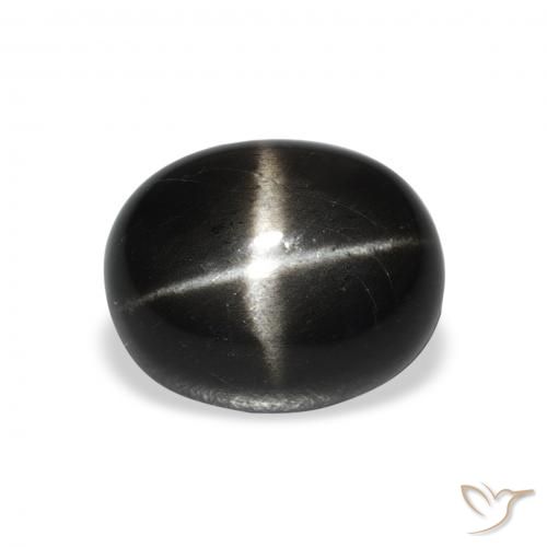 4.45ct Naturale Nero Stella Diopside, Ovale, Opaco