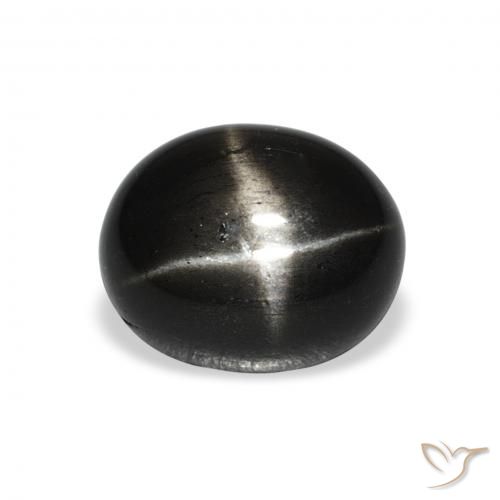 4.62ct Naturale Nero Stella Diopside, Ovale, Opaco
