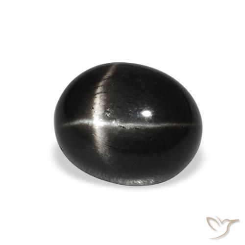 Stella Diopside Nero naturale da 4.62 ct, Ovale, Opaco