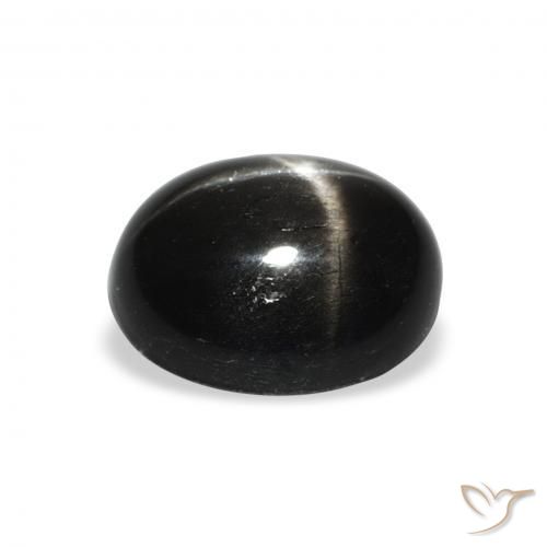 Stella Diopside Nero naturale da 4.62 ct, Ovale, Opaco