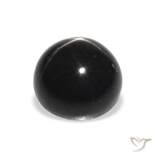 Stella Diopside Nero naturale da 4.14 ct, Rotondo, Opaco