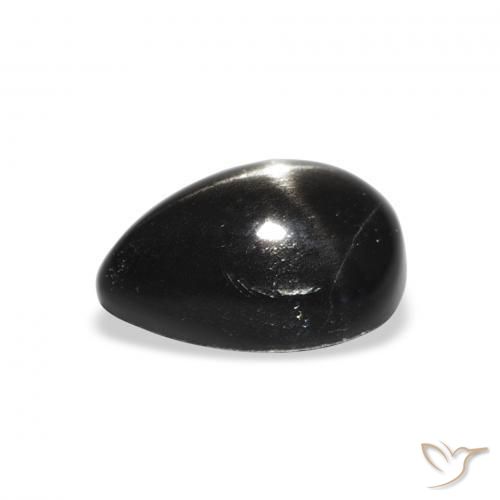 Stella Diopside Nero naturale da 2.44 ct, Forma a pera, Opaco