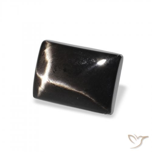 2.08ct Naturale Nero Stella Diopside, Taglio a baguette, Opaco