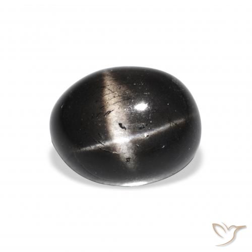 4.81ct Naturale Nero Stella Diopside, Ovale, Opaco