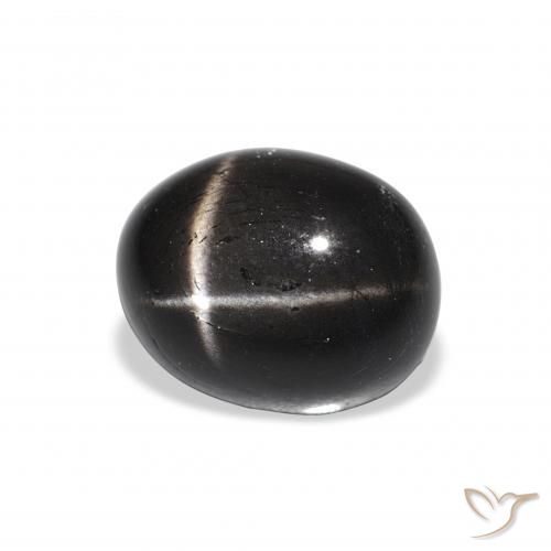 Stella Diopside Nero naturale da 4.81 ct, Ovale, Opaco