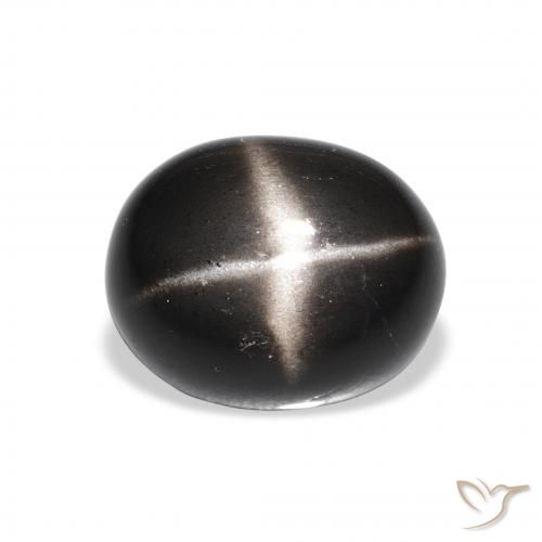 4.85ct Naturale Nero Stella Diopside, Ovale, Opaco