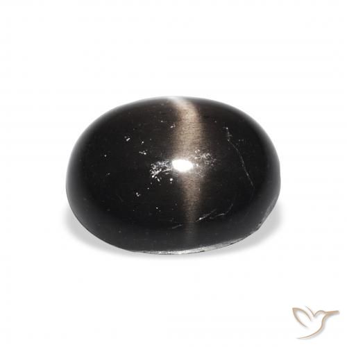 Stella Diopside Nero naturale da 4.85 ct, Ovale, Opaco