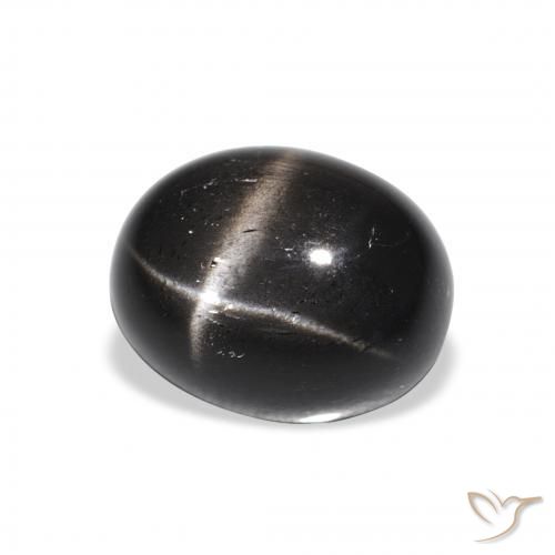 Stella Diopside Nero naturale da 4.64 ct, Ovale, Opaco