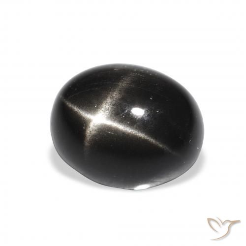 Stella Diopside Nero naturale da 4.94 ct, Ovale, Opaco