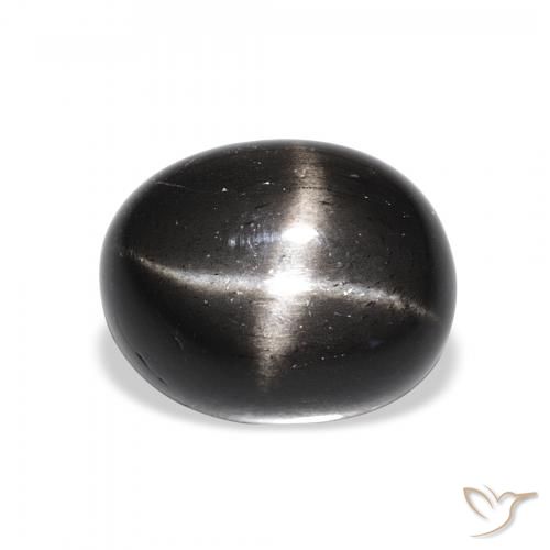 5.05ct Naturale Nero Stella Diopside, Ovale, Opaco
