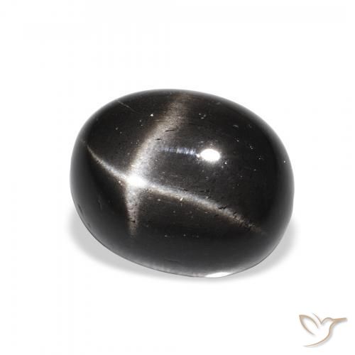 Stella Diopside Nero naturale da 5.05 ct, Ovale, Opaco