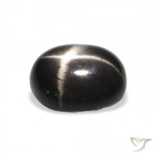 Stella Diopside Nero naturale da 4.44 ct, Ovale, Opaco