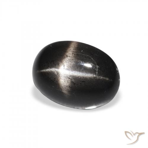 Stella Diopside Nero naturale da 1.82 ct, Ovale, Opaco
