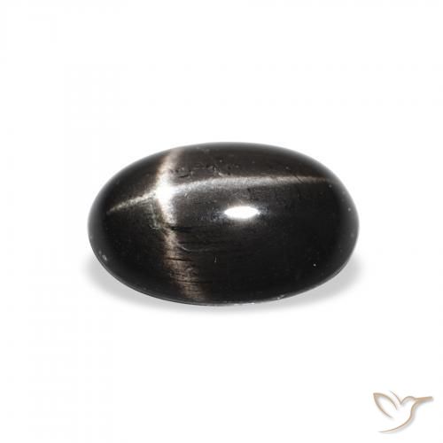 Stella Diopside Nero naturale da 1.82 ct, Ovale, Opaco
