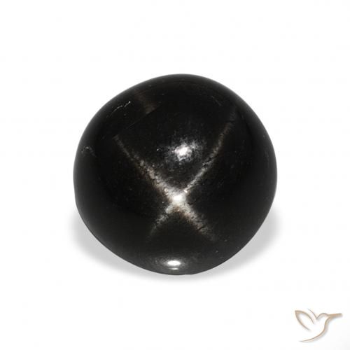 2.74ct Naturale Nero Stella Diopside, Rotondo, Opaco