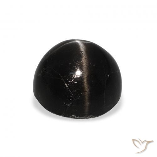 Stella Diopside Nero naturale da 4.50 ct, Rotondo, Opaco