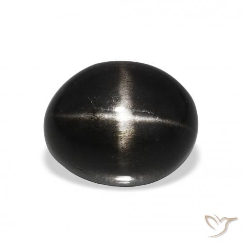 5.45ct Naturale Nero Stella Diopside, Ovale, Opaco