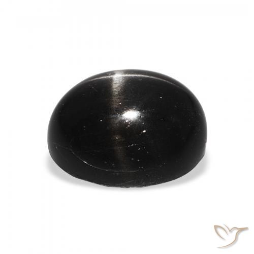 Stella Diopside Nero naturale da 5.45 ct, Ovale, Opaco