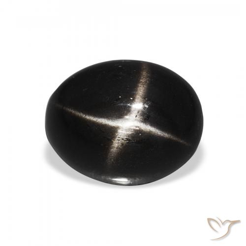 4.05ct Naturale Nero Stella Diopside, Ovale, Opaco